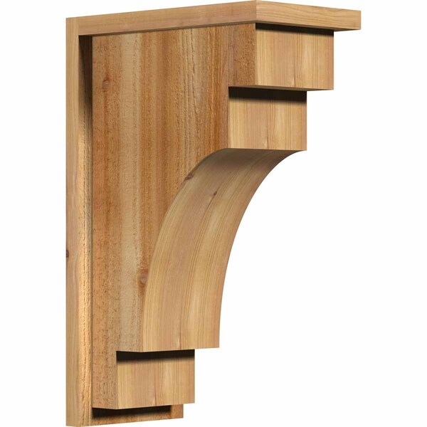 Ekena Millwork Mediterranean Rough Sawn Corbel w/Backplate, Western Red Cedar, 8"W x 14"D x 22"H COR08X14X22MED01RWR - main